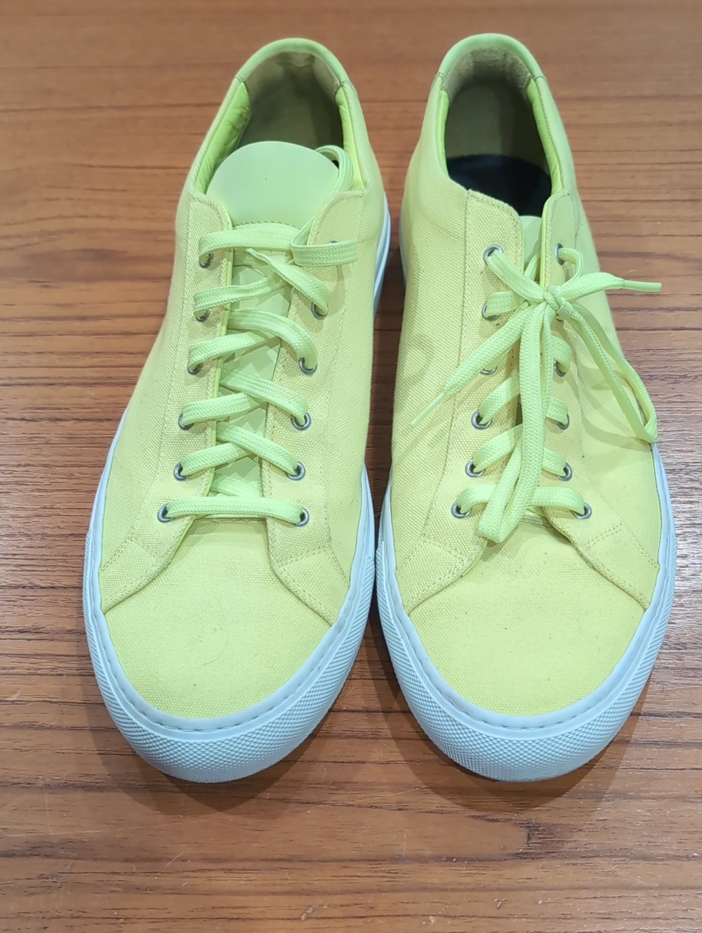 Common Projects Achilles Canvas Neon Yellow